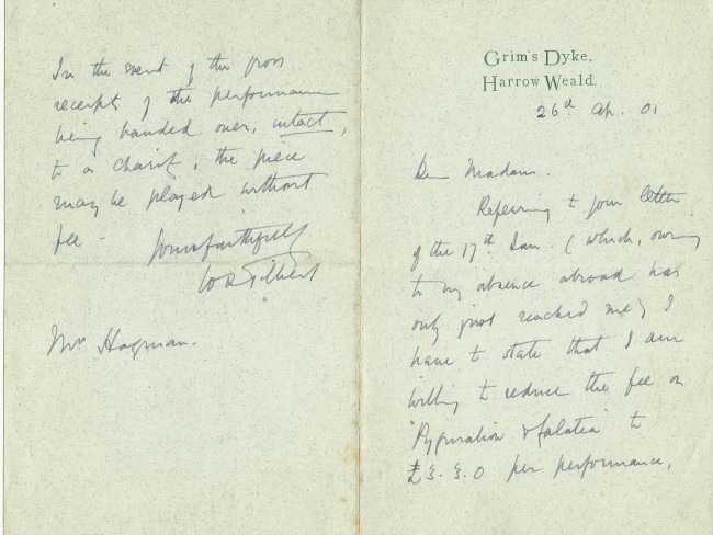W.S. Gilbert - Nice Signed Autograph Letter